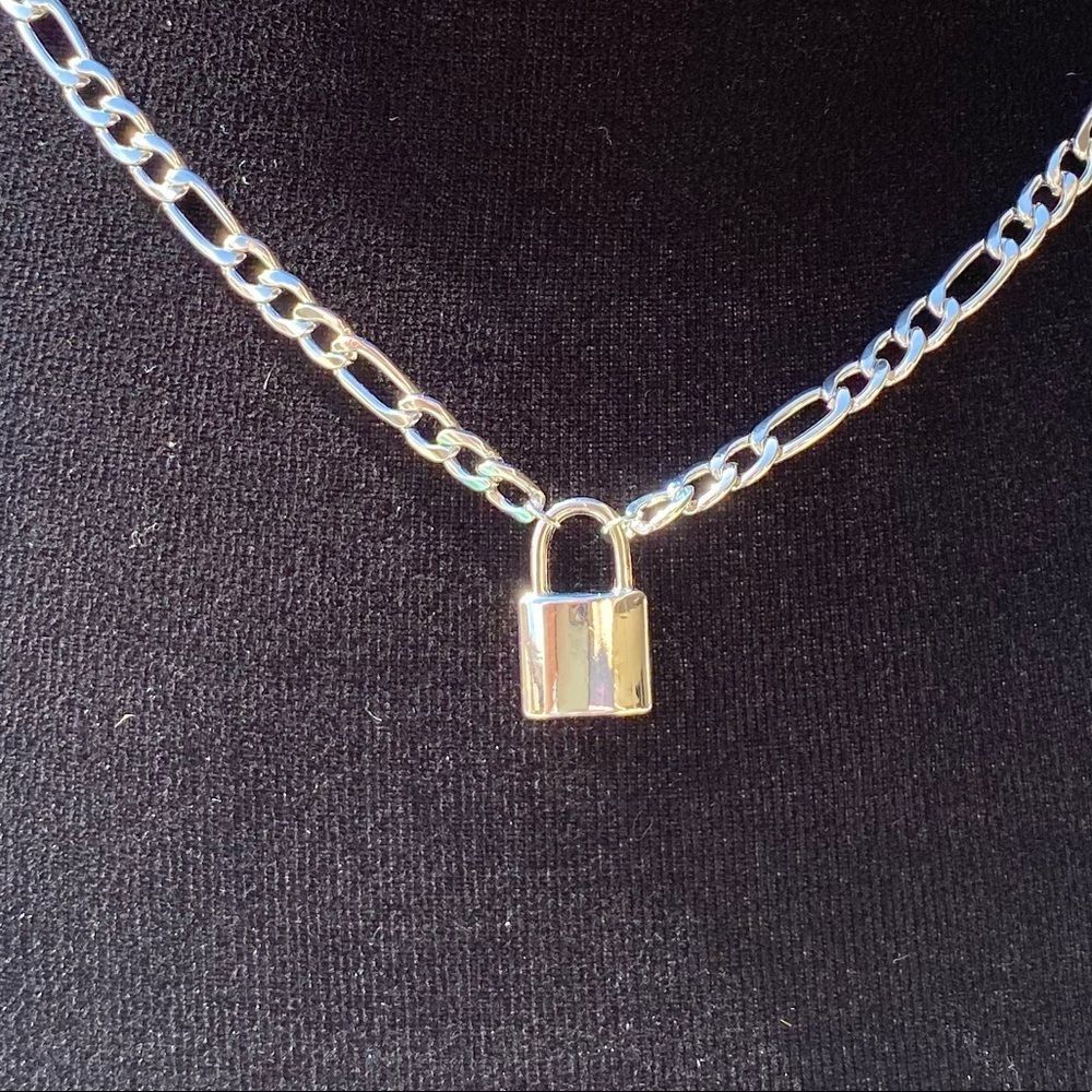Silver Lock Necklace - Picture 4 of 4